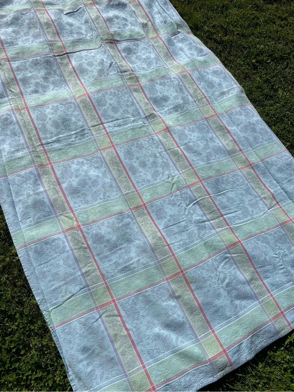 Pastel Cotton Butterfly Tablecloth 54 x 89”